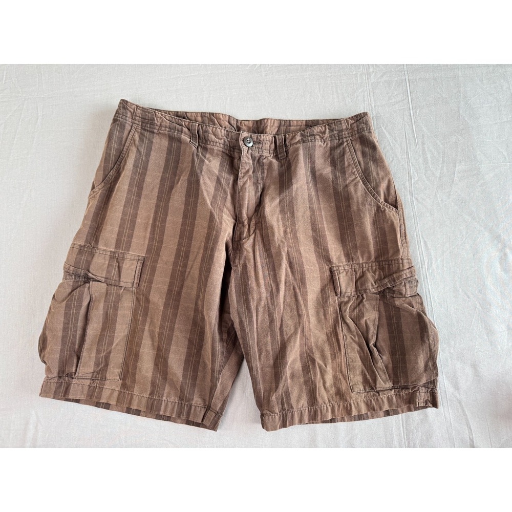 Patagonia Shorts Mens 36 Brown‎ Organic Cotton Striped Cargo Lightweight
